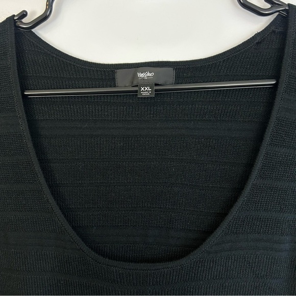 MWT Mossimo Black Knit Stretch Short Sleeve Fit & Flare Dress Size XXL - Picture 6 of 8